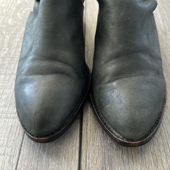 Jeffrey Campbell Everly black leather cut out buckle booties with back zipper - Picture 5 of 12